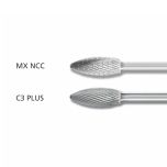 Flame Shape Burrs B 1/4" Shank - Tungsten Carbide