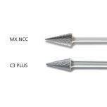 Pointed Cone Burrs SKM 1/4" Shank - Tungsten Carbide