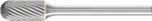 Miniature Burrs WRC 3mm Shank - Cylindrical Radius Cut - Tungsten Carbide