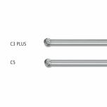 Miniature Burrs KUD 3mm Shank - Ball Shape - Tungsten Carbide