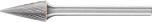 Miniature Burrs SKM 3mm Shank - Conical Pointed - Tungsten Carbide