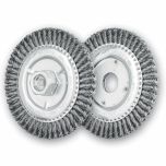 Pipeliner Wheel Brushes with Arbor / Threaded Hole RBG - Twist Knot STEEL Wire