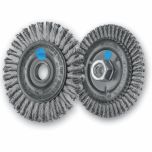 Pipeliner Wheel Brushes with Arbor / Threaded Hole RBG - Twist Knot INOX Wire