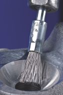 Pencil Brushes 6mm Shaft Mounted PBU - Crimped STEEL Wire - Mini Pack