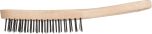 Hand Scratch Brushes HBU - STEEL Wire - Wooden Body - 290mm Various Sizes