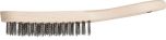 Hand Scratch Brushes HBU - INOX Wire - Wooden Body - 290mm Various Sizes