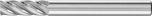 Cylindrical Burr ZYA 6mm Shank ZYA 0616/6 INOX