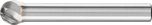 Ball Shape Burr KUD 6mm Shank KUD 0807/6 C NON-FERROUS