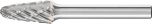 Conical Radius End Burr KEL 6mm Shank KEL 1020/6 C NON-FERROUS