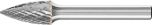 Pointed Tree Burr SPG 1/4" Shank SG-3 SPG 1020/6.35 TOUGH
