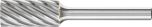 Cylindrical Burr ZYA 1/4" Shank SA-5 ZYA 12.7x25.4x6.35 INOX