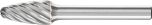 Tree Radius Burr RBF 1/4" Shank SF-3 RBF 9.5x19x6.35 INOX