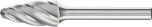 Tree Radius Burr RBF 1/4" Shank SF-5 RBF 12.7x25.4x6.35 C ALU