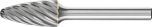 Tree Radius Burr RBF 1/4" Shank SF-5 RBF 12.7x25.4x6.35 INOX