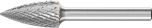 Pointed Tree Burr SPG 1/4" Shank SG-5 SPG 12.7x25.4x6.35 C3 PLUS