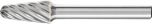 Cone Radius End Burr KEL 1/4" Shank SL-3 KEL 9.5x28.6x6.35 INOX