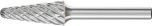 Cone Radius End Burr KEL 1/4" Shank SL-5 KEL 13.1x32.3x6.35 STEEL