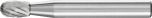 Oval Shape Extended Burr 1/4" Shank SE-1 L4 TRE 6.35x9.5x6.35-150 C3 PLUS