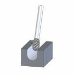 Tree Radius End Burr RBF 6mm Shank RBF 1225/6 C NON-FERROUS