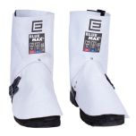 Blue Max Chrome Leather Welders Spats - Hook & Loop Closure (Supported)