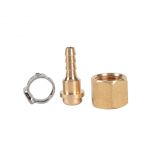 3/8" Left Hand Nut, Nipple & Hose clamp for Air/Fuel
