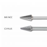 Pointed Cone Burrs SKM 1/4" Shank - Tungsten Carbide