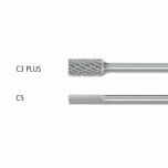Miniature Burrs ZYAS 3mm Shank - Cylindrical End Cut - Tungsten Carbide