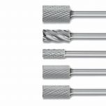 Cylindrical End Cut Burrs ZYAS 6mm Shank - Tungsten Carbide
