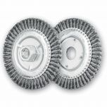 Pipeliner Wheel Brushes with Arbor / Threaded Hole RBG - Twist Knot STEEL Wire