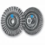 Pipeliner Wheel Brushes with Arbor / Threaded Hole RBG - Twist Knot INOX Wire