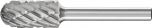 Cylindrical Radius Burr WRC 6mm Shank WRC 1225/6 C NON-FERROUS
