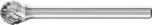 Miniature Burr KUD 3mm Shank - Ball Shape KUD 0605/3 C3 PLUS