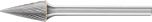 Miniature Burr SKM 3mm Shank - Conical Pointed SKM 0613/3 C5
