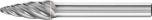 Tree Radius Burr RBF 1/4" Shank SF-1 RBF 6.35x15.9x6.35 C ALU