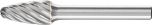 Tree Radius Burr RBF 1/4" Shank SF-3 RBF 9.5x19x6.35 INOX