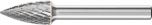 Pointed Tree Burr SPG 1/4" Shank SG-3 SPG 9.5x19x6.35 C3 PLUS