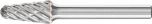 Cone Radius End Burr KEL 1/4" Shank SL-3 KEL 9.9x30.3x6.35 STEEL