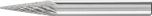 Pointed Cone Burr SKM 1/4" Shank SM-1 SKM 6.35x19x6.35 C3 PLUS
