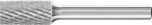 Cylindrical Extended Burr 1/4" Shank SA-3 L4 ZYA 9.5x19x6.35-150 C3 PLUS