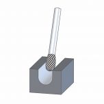 Tree Radius End Burr RBF 6mm Shank RBF 1225/6 C NON-FERROUS