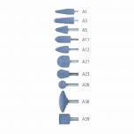 W Shape 1/8" Ceramic - Blue - J Hardness W170 3.1 AWCO 80 J 5 V