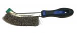 Curved Hand Scratch Brush HBG - Economy - Plastic Handle - 265mm HBG 10 ST PSF Steel