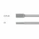 Miniature Burrs ZYAS 3mm Shank - Cylindrical End Cut - Tungsten Carbide