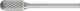 Miniature Burrs WRC 3mm Shank - Cylindrical Radius Cut - Tungsten Carbide