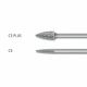 Miniature Burrs SPG 3mm Shank - Pointed Tree - Tungsten Carbide