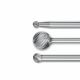Ball Shape Burrs KUD 6mm Shank - Tungsten Carbide