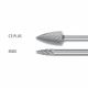 Pointed Tree Burrs SPG 6mm Shank - Tungsten Carbide