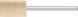 POLIFLEX Mounted Points 3mm shank Leather Type 120 Grit