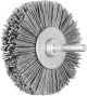 Shaft Mounted Wheel Brushes RBU - Plastic Filament Silicon Carbide (SiC) - 6mm Shaft - Various Sizes