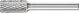 Cylindrical End Cut Burr ZYAS 6mm Shank ZYAS 1020/6 TOUGH